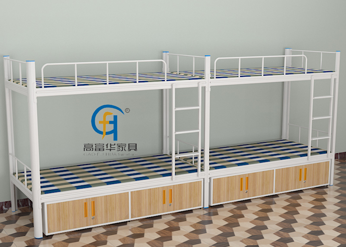 樣式簡約而不失美觀的高低雙層鐵床 樣式簡約而不失美觀的高低雙層鐵床
